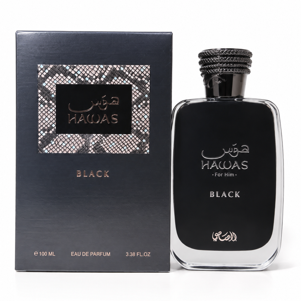 Hawas Black de Rasasi – Eau de Parfum 100 ml / 3.4 oz