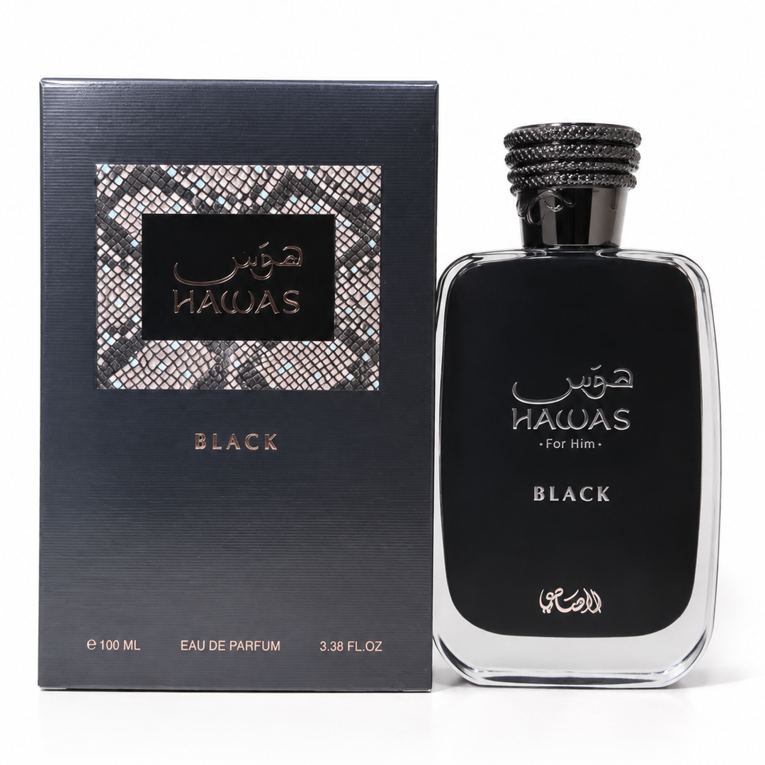 Hawas Black de Rasasi – Eau de Parfum 100 ml / 3.4 oz